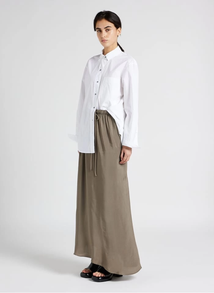 DARROW - Lange, Asymmetrische Rok | Bruin 8 DARROW - Lange, Asymmetrische Rok | Bruin - Afbeelding 6