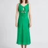 FRNCH CEM - Lange Jurk Van Gemengde Viscose | Groen -Chic Verkoop 4266461