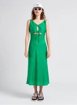 FRNCH CEM - Lange Jurk Van Gemengde Viscose | Groen