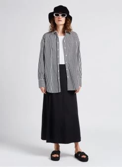 SONIA RYKIEL Lange Rok Met Hoge Taille | Zwart -Chic Verkoop 4266546