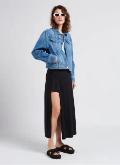 SONIA RYKIEL Lange Rok Met Hoge Taille | Zwart -Chic Verkoop 4266554