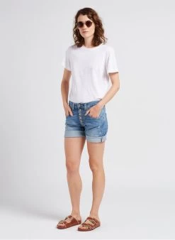 Please Spijkersshort Met Omgeslagen Pijpen | -Chic Verkoop 4266600
