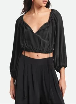 Vanessa Bruno AEL - Blouse Ample Col V Courte | Zwart