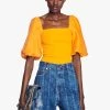 Sandro BEAUVOISIN - Top Met Vierkante Hals | Oranje -Chic Verkoop 4291681